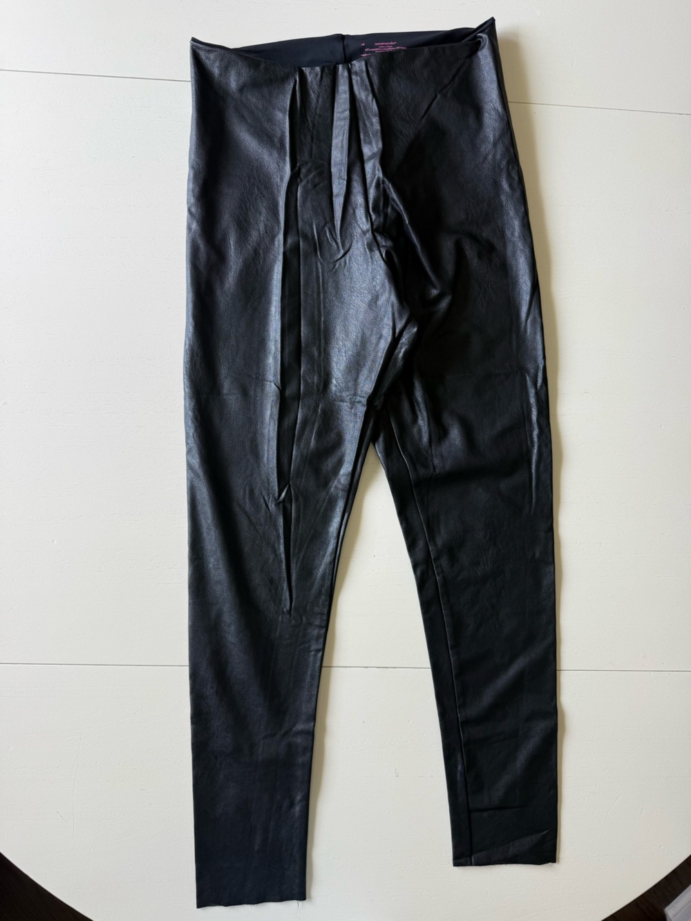 Commando Black Faux Leather Leggings Size XL